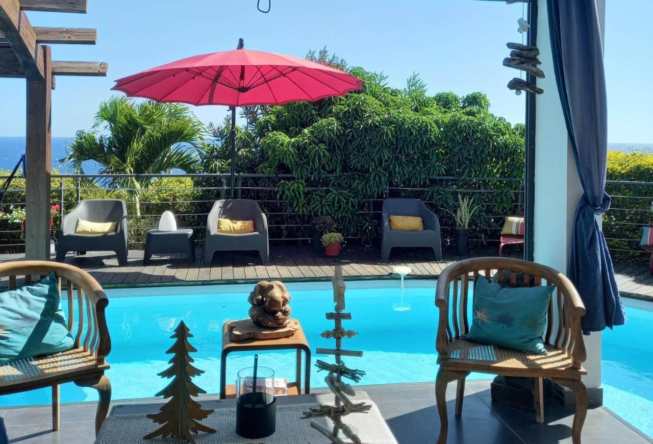Suite Indigo Jacuzzi Prive Piscine Vue Mer Acces Cuisine Laverie Saint Pierre Buitenkant foto